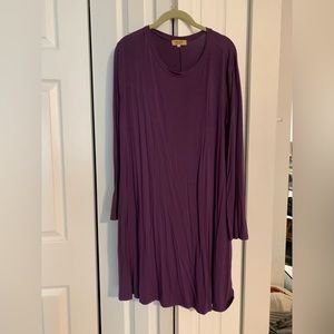 Piko purple dress with pockets.